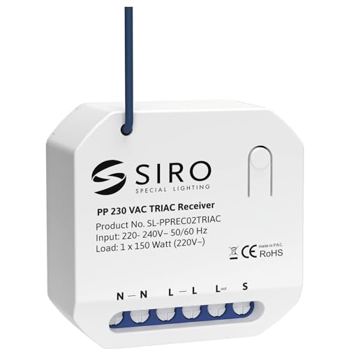 Siro PushPower Led Empfänger Mono Triac passend zu Push Power Funk Lichtschalter, 230V von SIRO