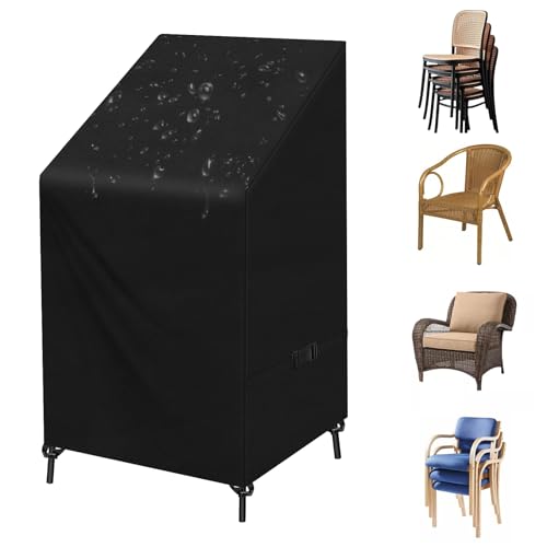 SIRUITON Schutzhülle für Gartenstühle Wasserdichtes Atmungsaktives 420D Oxford für Stapelstühle Abdeckung Gartenstuhl-24 Nutzungsmonate 68x96x110/150cm SIRUITON Schutzhülle für Gartenstühle Wasserdichtes Atmungsaktives 420D Oxford für Stapelstühle Abdeckung Gartenstuhl-24 Nutzungsmonate 68x96x110/150cm von SIRUITON