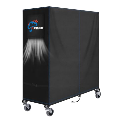SIRUITON 165x70x185cm Tischtennistisch Abdeckung Ping Pong Tisch Wasserdicht Atmungsaktiv Schutzhülle Schwarz-18 Monate Garantie von SIRUITON