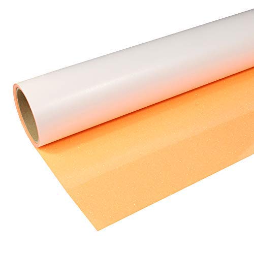 Siser 28,08€/m² Flexfolie Glitter2 G0023 Neon Orange 50cm x 1m Bügelfolie Glitzer Flex Folie von SISER