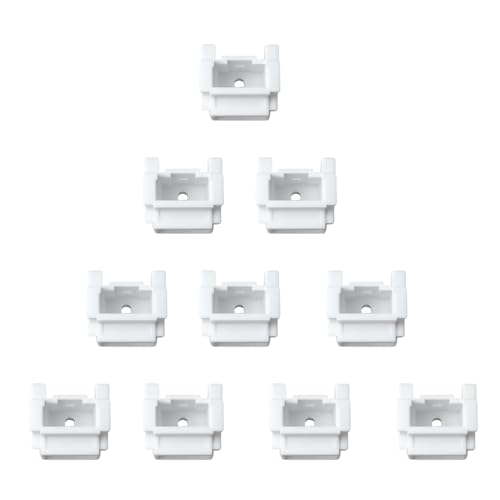 35 mm Raffrollo-Wandbefestigung, weiß, robuster Kunststoff, versteckte Federhalterungen für schnurgebundene Ober- oder Frontbefestigung, 10 Stück 35 mm Raffrollo-Wandbefestigung, weiß, robuster Kunststoff, versteckte Federhalterungen für schnurgebundene Ober- oder Frontbefestigung, 10 Stück von SISI UK