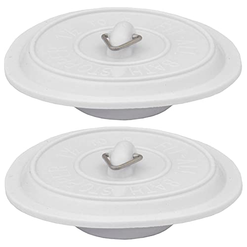 Kunststoff-Badewannenstopfen, 75 mm, Ersatz-Küchenspülbeckenstöpsel, weiß, Kunststoff-Dichtung, Ablaufstopfen für Badezimmer, Waschbecken, Ersatz, passend für 3,8 cm bis 5,1 cm Abflusslöcher, 2 Stück Kunststoff-Badewannenstopfen, 75 mm, Ersatz-Küchenspülbeckenstöpsel, weiß, Kunststoff-Dichtung, Ablaufstopfen für Badezimmer, Waschbecken, Ersatz, passend für 3,8 cm bis 5,1 cm Abflusslöcher, 2 Stück von SISI UK