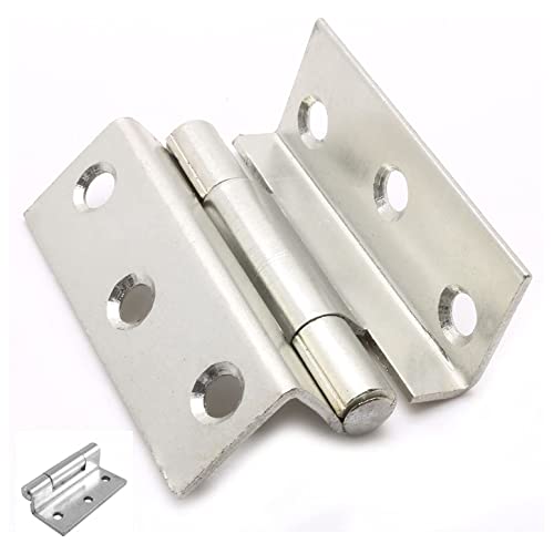 SISI UK sturmsichere Scharniere aus Zink für Fensterläden, 63 mm/2,5 Zoll, robustes, sturmsicheres Flügelfensterscharnier für gekröpfte Flügelfenstertüren, 2er-Pack (1 Paar). von SISI UK
