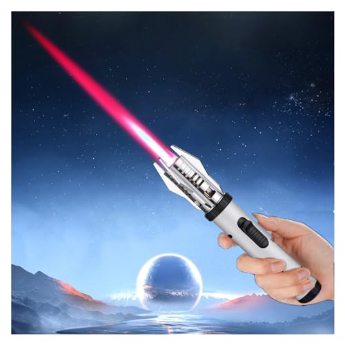 Lichtschwert-Feuerzeug, Metall, großes Feuer, winddicht, blaue Flamme, nachfüllbar, Küchen-Kochfackel-Feuerzeug, winddichtes Hochtemperatur-Spitfire-Feuerzeug, Sicherheitsverschluss und verstellbare r von SISICAMAY