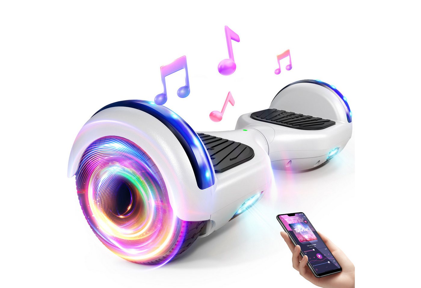 SISIGAD Balance Scooter 6,5 Zoll Dualmotorräder, Hoverboard mit LED-Licht, Smart Bluetooth, 10 km/h, Hoverboard mit LED Lichter Bluetooth,Geschenk für Kinder SISIGAD Balance Scooter 6,5 Zoll Dualmotorräder, Hoverboard mit LED-Licht, Smart Bluetooth, 10 km/h, Hoverboard mit LED Lichter Bluetooth,Geschenk für Kinder von SISIGAD