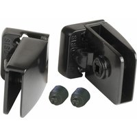 Siso - Glastürscharnier Square Set, Glas 4-6 mm 43x30 mm, Zink schwarz von SISO