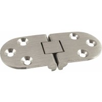 Tischscharnier, 30x72 mm, ÖW 180°, Messing Edelstahl Effekt von SISO