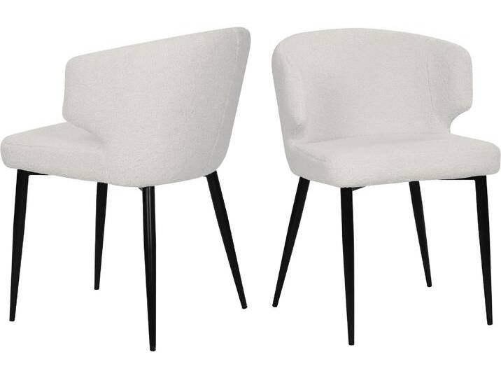 Armlehnstuhl SIT, schwarz-weiß (weiß, schwarz, schwarz), B:63cm H:81cm T:62cm, Polyester, Metall, Stühle, Oeko-Tex zertifiziert von SIT-Möbel