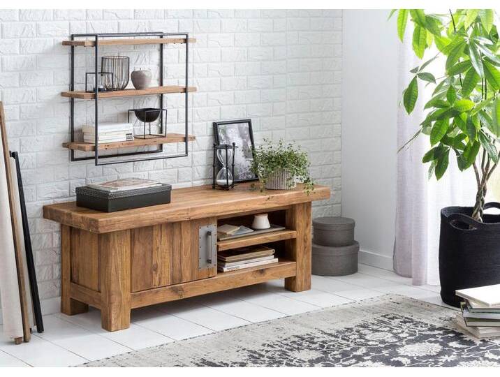 Lowboard SIT Coral , beige (natur), B:130cm H:50cm T:45cm, Recyceltes Altholz, Massivholz, Sideboards, aus recyceltem Teak-Altholz, Breite 130 cm von SIT-Möbel