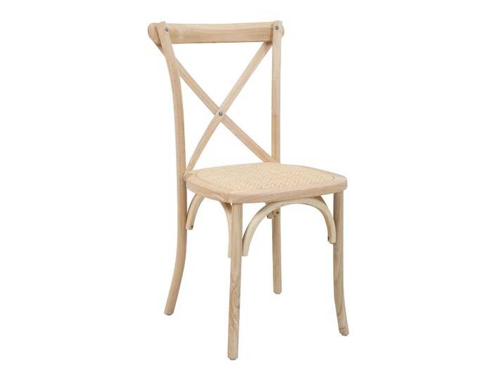 Rattanstuhl SIT, beige (natur, natur), B:48cm H:89cm T:52cm, Geflecht Rattan, Massivholz, Stühle, stapelbar von SIT-Möbel