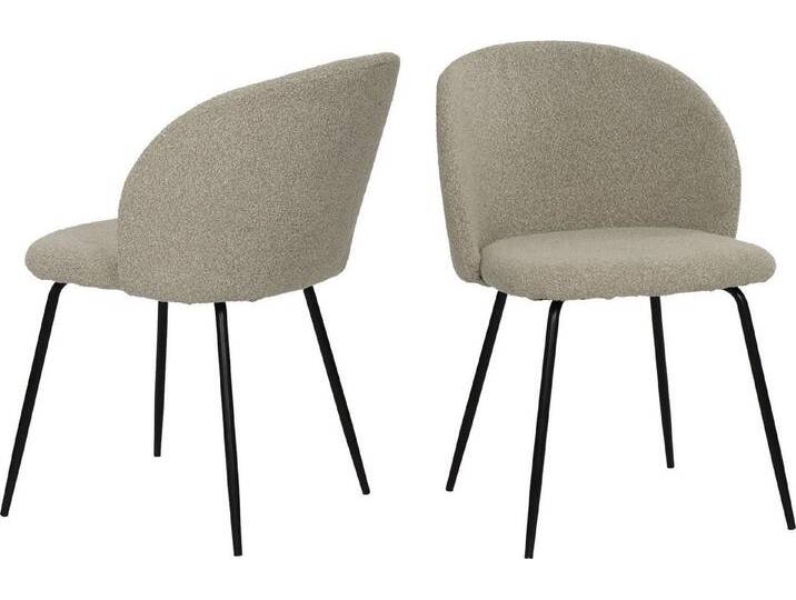 SIT 4-Fußstuhl (Set, 2 St), Oeko-Tex zertifiziert, braun schwarz, Bezug Strukturstoff taupe von SIT-Möbel