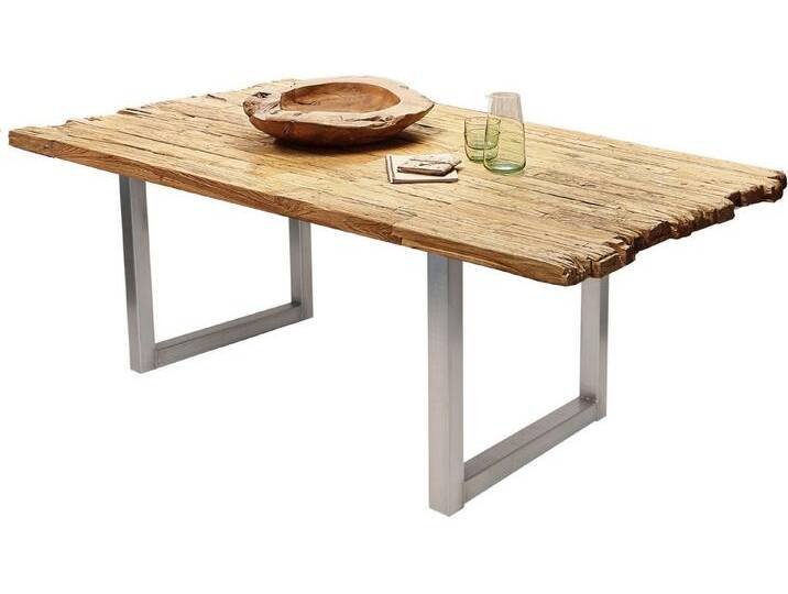 SIT Esstisch, Platte mit Bruchkante aus recyceltem Holz, beige silberfarben, 160x90 cm SIT Esstisch, Platte mit Bruchkante aus recyceltem Holz, beige silberfarben, 160x90 cm von SIT-Möbel
