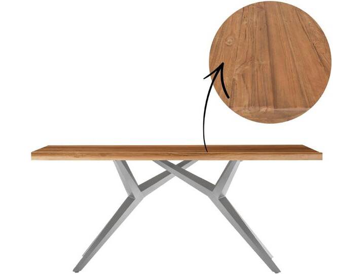 SIT Esstisch, mit rustikaler Oberfläche, beige silberfarben, 180x100 cm SIT Esstisch, mit rustikaler Oberfläche, beige silberfarben, 180x100 cm von SIT-Möbel