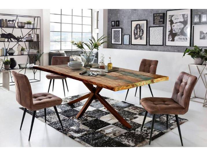 SIT Esstisch Tops&Tables, mit Tischplatte aus Altholz mit Farbresten, braun bunt SIT Esstisch Tops&Tables, mit Tischplatte aus Altholz mit Farbresten, braun bunt von SIT-Möbel