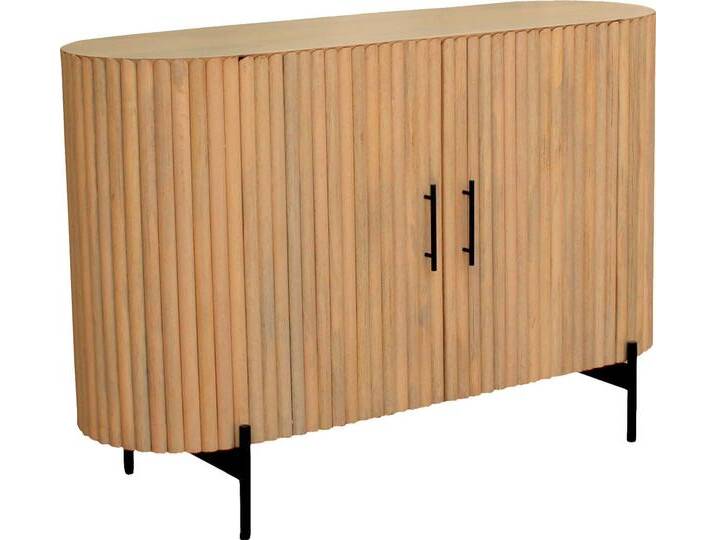 SIT Kommode (1 St), Lamellen-Design im Retro Stil, beige schwarz von SIT-Möbel