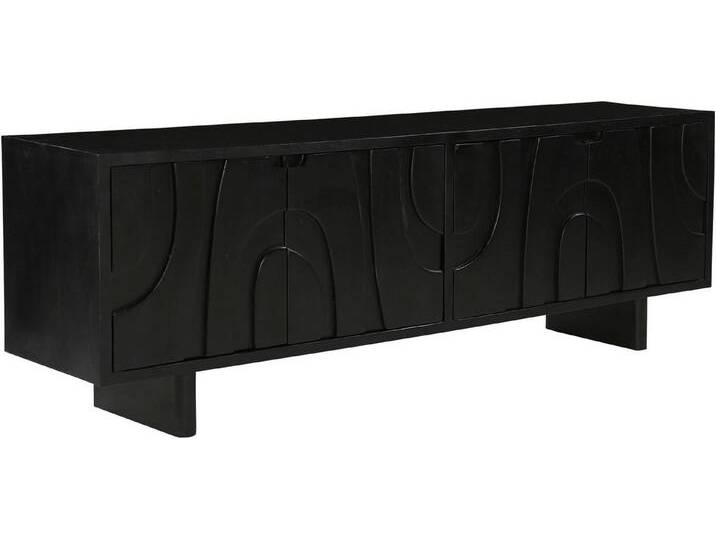 SIT Lowboard (1 St), mit Schnitzereien auf der Front, schwarz von SIT-Möbel