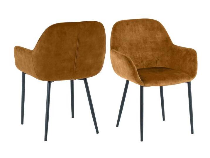 SIT »Lucy« Armlehnstuhl 2er-Set Samt gelb 60x84x57,5 cm SIT »Lucy« Armlehnstuhl 2er-Set Samt gelb 60x84x57,5 cm von SIT-Möbel