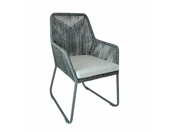 SIT Mobilia Allanis Gartenstuhl - Sitz Polyrattan Twisted Ebony Kissenfarbe white grey von SIT-Möbel