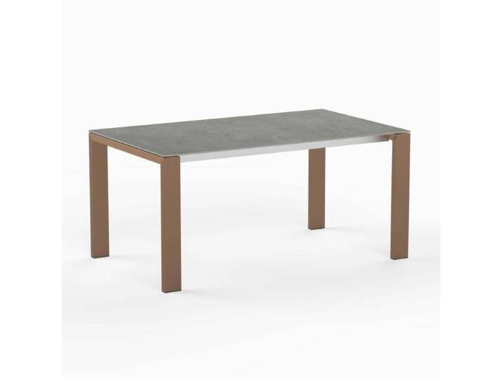 SIT Mobilia Olympia Oslo Cobre Gartentisch TischsystemEdelstahl Kupfer verchromt/Keramik - Keramik Beton hell , 160 × 95 von SIT-Möbel