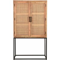 SIT Möbel CANE Highboard Mango lackiert mit Rattan-Front, Gestell Metall von SIT Möbel