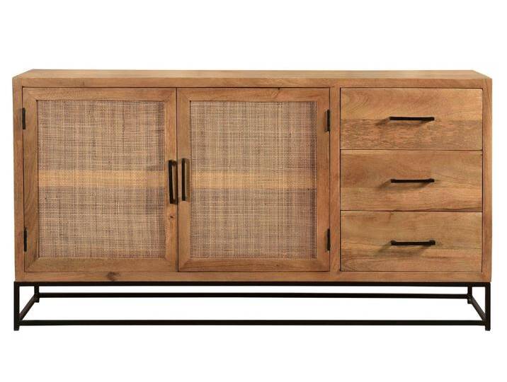 SIT Möbel CANE Sideboard Mango lackiert mit Rattan-Front, Gestell von SIT-Möbel