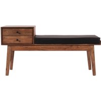 SIT Möbel MID CENTURY Bank Mango/Kunstleder natur mit schwarzen Schubladen von SIT Möbel