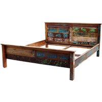 SIT Möbel RIVERBOAT Bett Altholz mit starken Gebrauchsspuren lackiert bunt von SIT Möbel