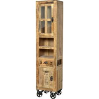 SIT Möbel RUSTIC Hochschrank lackiertes Mangoholz mit starken Gebrauchsspuren Natur Antik von SIT Möbel