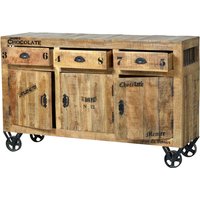 SIT Möbel RUSTIC Sideboard lackiertes Mangoholz mit starken Gebrauchsspuren Natur Antik von SIT Möbel