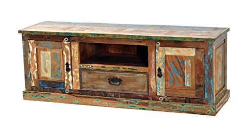 SIT-Möbel Riverboat 9115-98 Lowboard, je eine Schublade & offenes Fach, 2 Holztüren, recyceltes Altholz, bunt lackiert, 140 x 40 x 50 cm SIT-Möbel Riverboat 9115-98 Lowboard, je eine Schublade & offenes Fach, 2 Holztüren, recyceltes Altholz, bunt lackiert, 140 x 40 x 50 cm von SIT-Möbel