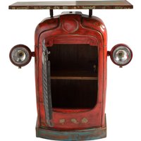 SIT Möbel THIS & THAT Traktor-Schrank Metall/Altholz rot Deckplatte bunt von SIT Möbel