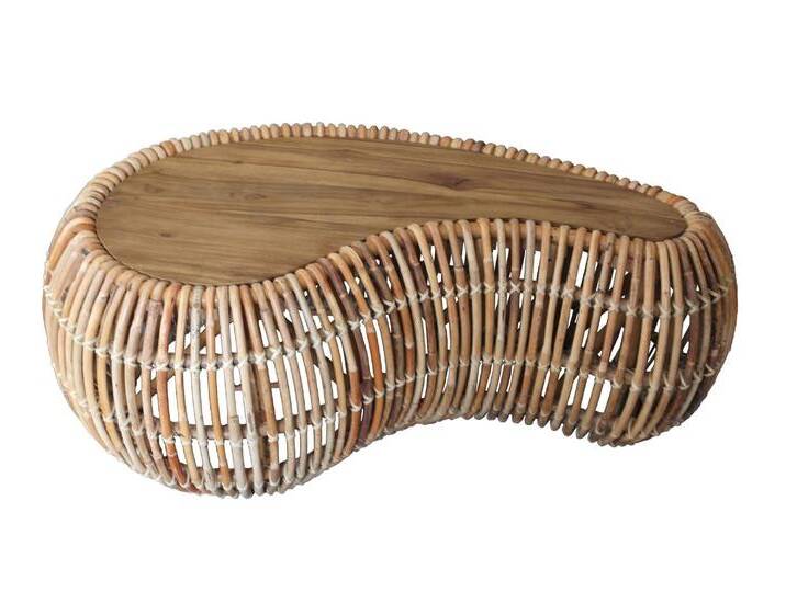 SIT Rattan und Teak Couchtisch 120x 45x 80 cm von SIT-Möbel