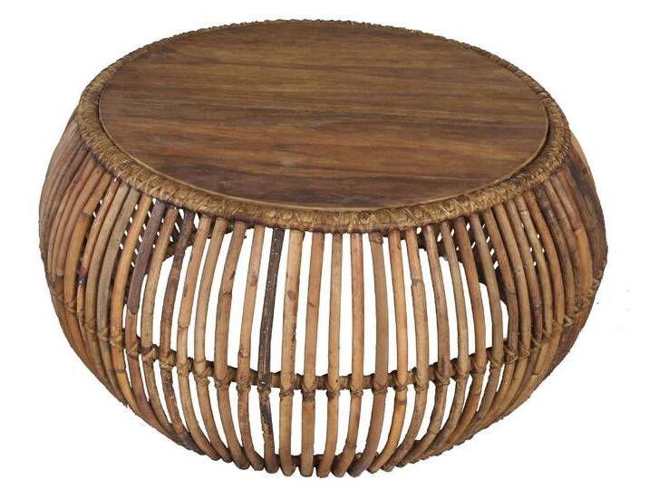 SIT Rattan und Teak Couchtisch - rund – erhältlich in 2 Größen SIT Rattan und Teak Couchtisch - rund – erhältlich in 2 Größen von SIT-Möbel