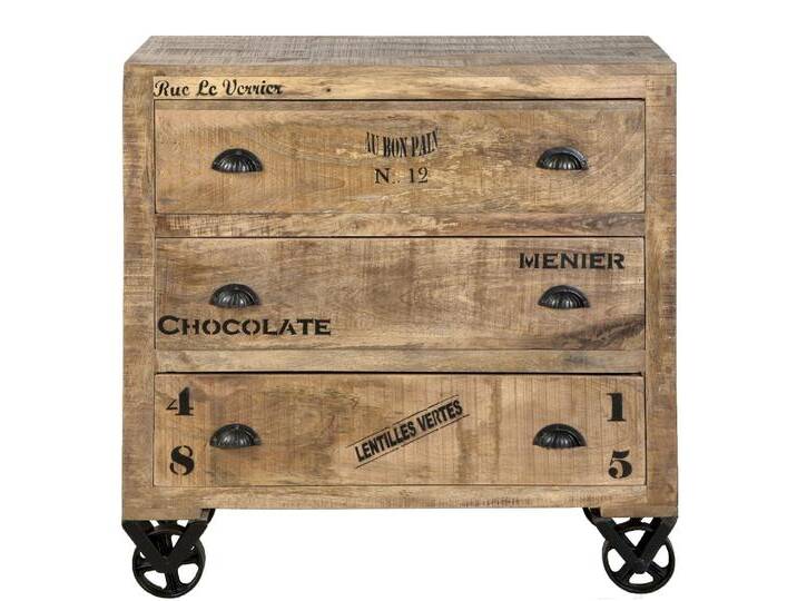 SIT »Rustic« Massivholz Mango Kommode - 3 Schubfächer 1910-04 von SIT-Möbel