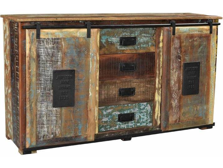 SIT Sideboard Jupiter, aus recyceltem Altholz, Shabby Chic, Vintage, bunt SIT Sideboard Jupiter, aus recyceltem Altholz, Shabby Chic, Vintage, bunt von SIT-Möbel
