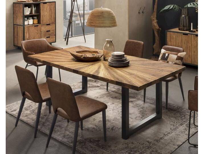 SIT Tops & Tables »Vermont« Teak Massivholz Esstisch 200x100 cm / Eisen antikschwarz SIT Tops & Tables »Vermont« Teak Massivholz Esstisch 200x100 cm / Eisen antikschwarz von SIT-Möbel