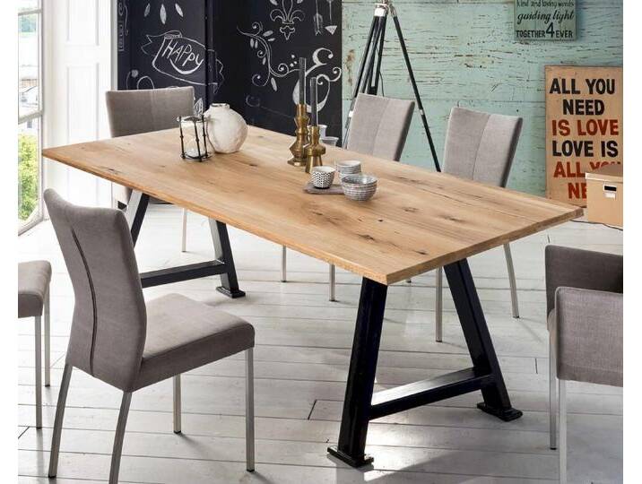 SIT Tops & Tables »Virginia« Wildeiche Massivholz Esstisch 180x100 cm / Eisen antikbraun SIT Tops & Tables »Virginia« Wildeiche Massivholz Esstisch 180x100 cm / Eisen antikbraun von SIT-Möbel