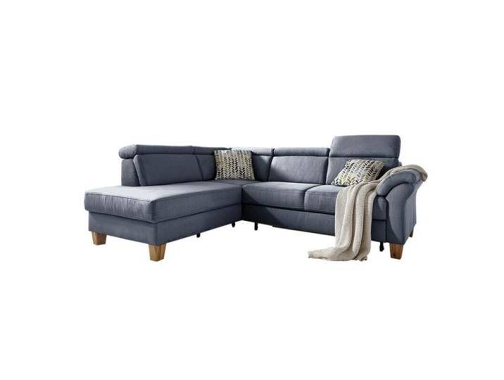 Sit&More Arngast Ecksofa mit optionalem Funktionspaket - Microfaser Toro 80 dunkelblau , ohne Funktion , links von SIT-Möbel