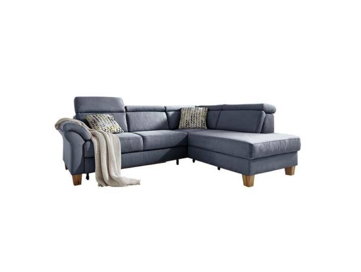 Sit&More Arngast Ecksofa mit optionalem Funktionspaket - Microfaser Toro 80 dunkelblau , ohne Funktion , rechts von SIT-Möbel
