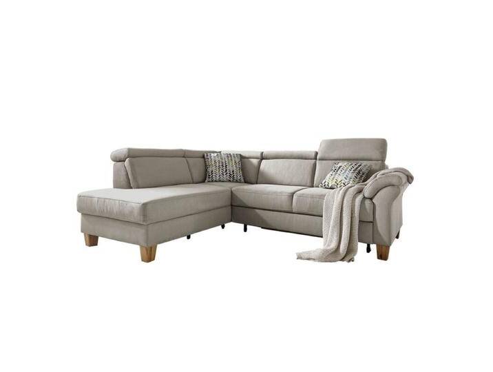 Sit&More Arngast Ecksofa mit optionalem Funktionspaket - Microfaser Toro 90 hellgrau , ohne Funktion , links von SIT-Möbel