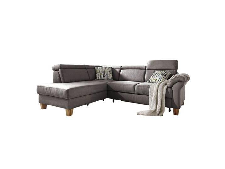Sit&More Arngast Ecksofa mit optionalem Funktionspaket - Microfaser Toro 94 grau , ohne Funktion , links von SIT-Möbel
