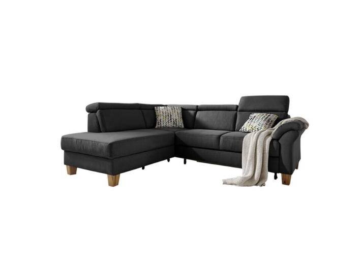 Sit&More Arngast Ecksofa mit optionalem Funktionspaket - Microfaser Toro 95 anthrazit , ohne Funktion , links von SIT-Möbel