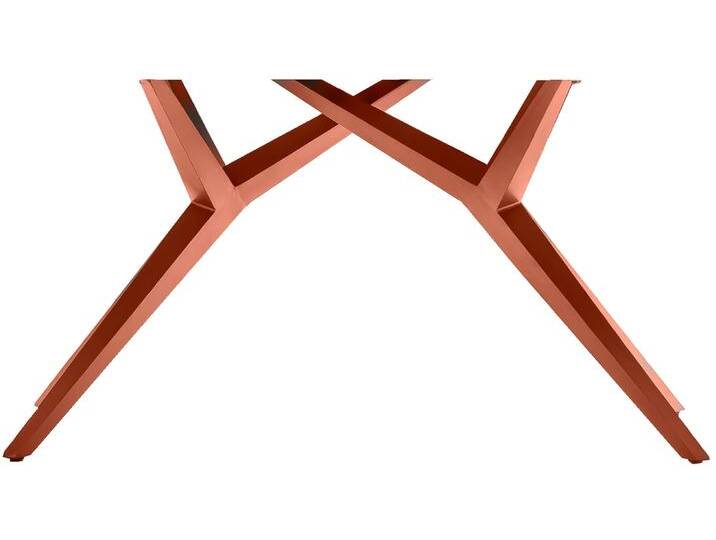 Tischbein SIT, braun (antikbraun), B:86cm H:72cm T:71cm, Tischbeine, extravagante Form von SIT-Möbel