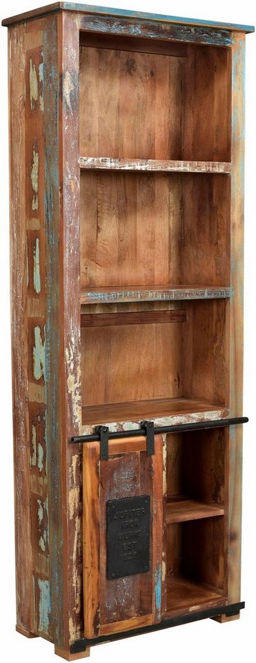 SIT Bücherregal Jupiter, aus recyceltem Altholz, Höhe 180 cm, Shabby Chic, Vintage von SIT