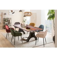 SIT Esstisch Platte aus bunt lackiertem Altholz von SIT