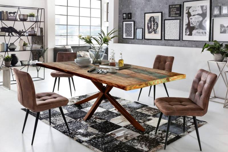 SIT Esstisch Tops&Tables, mit Tischplatte aus Altholz mit Farbresten SIT Esstisch Tops&Tables, mit Tischplatte aus Altholz mit Farbresten von SIT