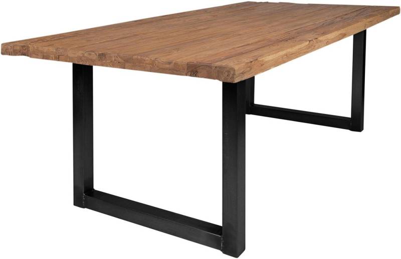 SIT Esstisch Tops&Tables, mit rustikaler Tischplatte aus recyceltem Altholz Teak von SIT
