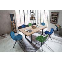 SIT Esstisch "Tops&Tables" mit Tischplatte aus Wildeiche, mit Baumkante we gewachsen, Vintage von SIT