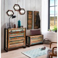 SIT Garderoben-Set "Fiume", (7 St.), im Vintage Stil, rcyceltes Altholz in Lamellen Optik von SIT