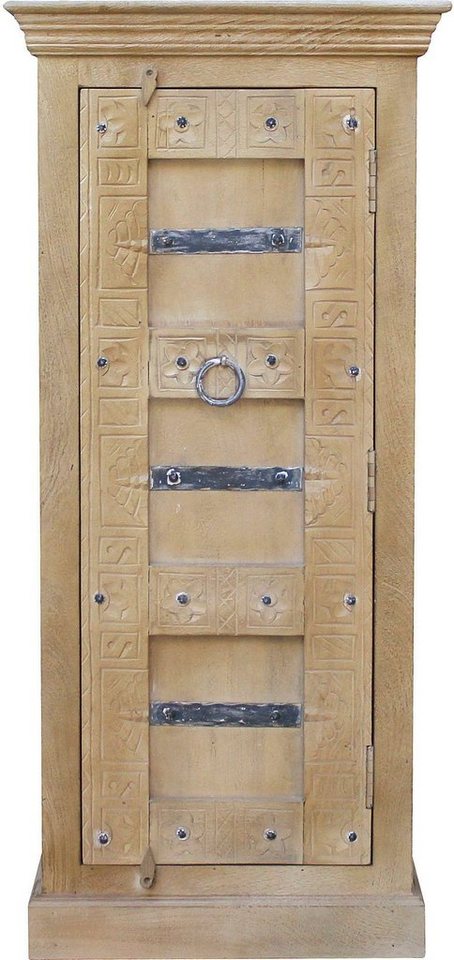 SIT Highboard Daipur Kommode, geschnitzte Verzierungen, schmale Kommode mit 1 Tür von SIT